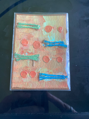 Sensory Abstract Art aceo art card thumbnail 2