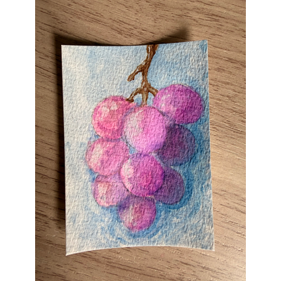 Juicy grapes aceo art card thumbnail 2