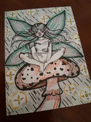 A Fairy's Mischief aceo art card thumbnail 3