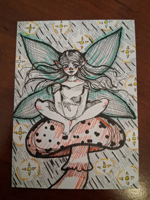 A Fairy's Mischief aceo art card