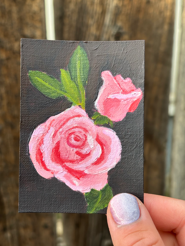 Roses aceo art card
