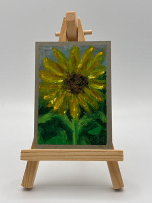 Sunflower aceo art card thumbnail 1