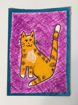 Razzle Dazzle aceo art card thumbnail 1