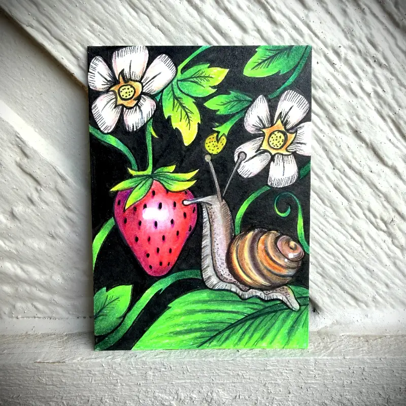 The Garden Guest aceo art card