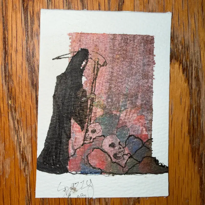 His Collection in the Crystal Cavern aceo art card