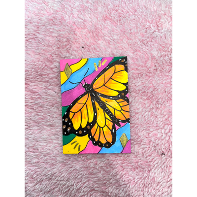 Monarch Butterfly aceo art card thumbnail 2