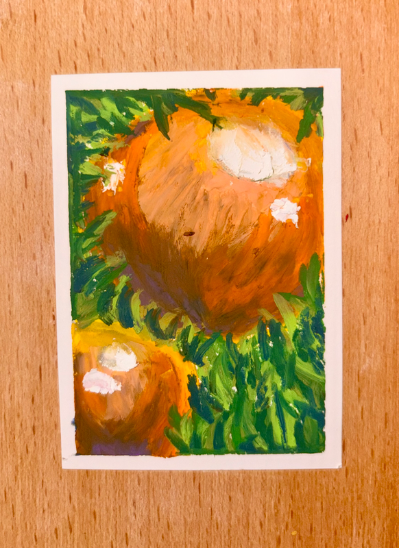 Hidden Oranges aceo art card