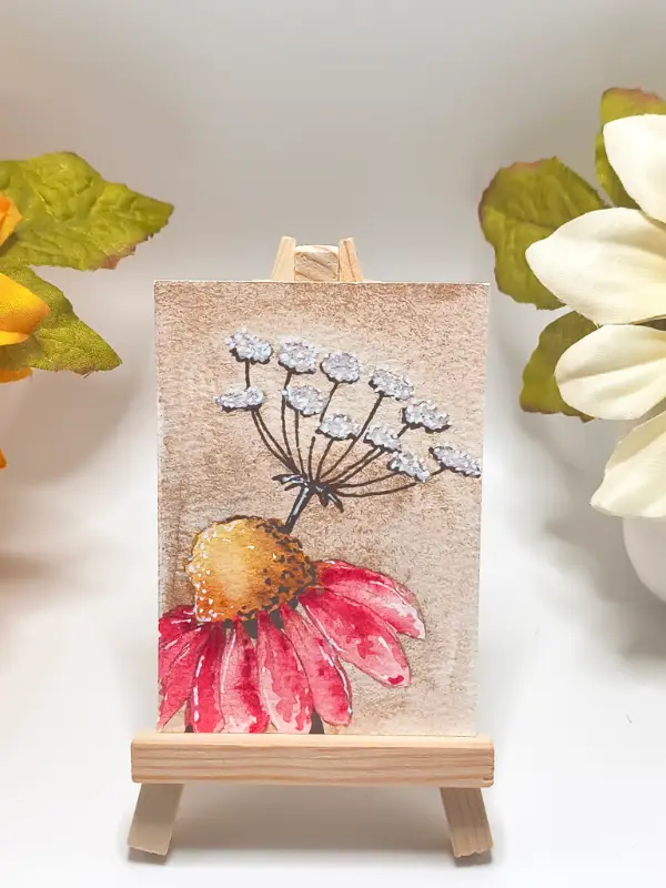 Autumn Meadow Grace aceo art card