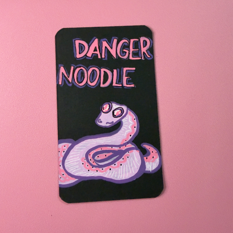 DANGER NOODLE - by CordeliaGrey Oriana Allen aceo art card