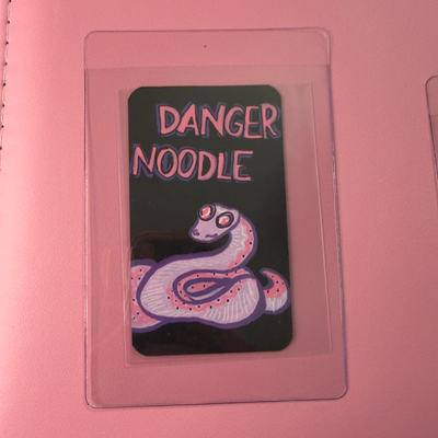 DANGER NOODLE - by CordeliaGrey Oriana Allen aceo art card thumbnail 2