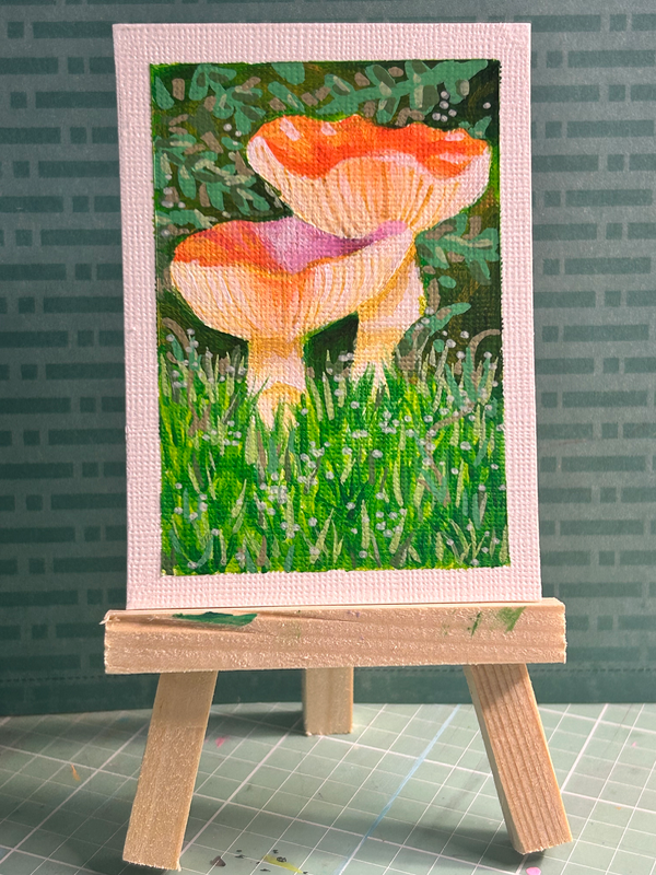 Sunset Sprouts aceo art card