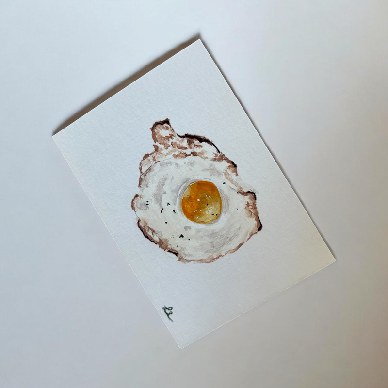 Pocket Breakfast-Scrambled Eggs 2/5 aceo art card