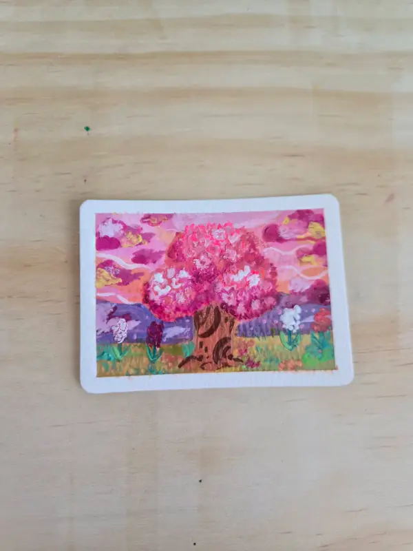 Rosy aceo art card