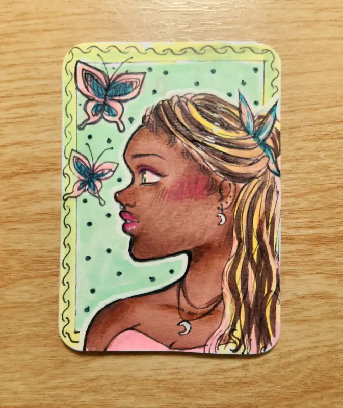 Portrait "Spring Selene" aceo art card