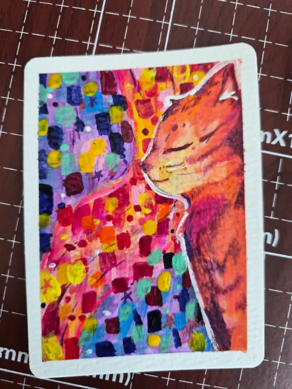 Mosaic Tabby aceo art card