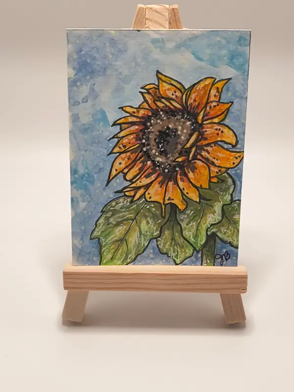Country Sunflower aceo art card