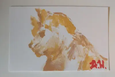 Kitty Cat Abstract by Amy Warrick aceo art card thumbnail 2