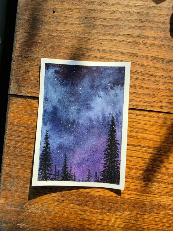 Midnight Forest aceo art card