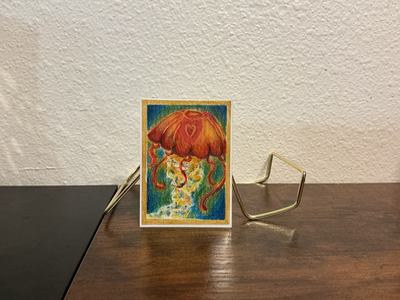 Radiant Jellyfish aceo art card thumbnail 1