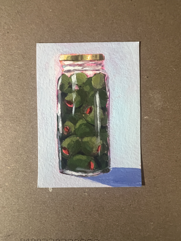 Olive Jar aceo art card