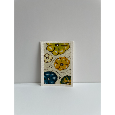 Pumpkins or flowers? aceo art card thumbnail 1