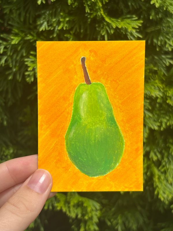 Pear-fect Day (Fruits of Summer series) aceo art card