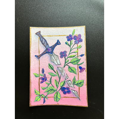 Pretty Broken aceo art card thumbnail 1