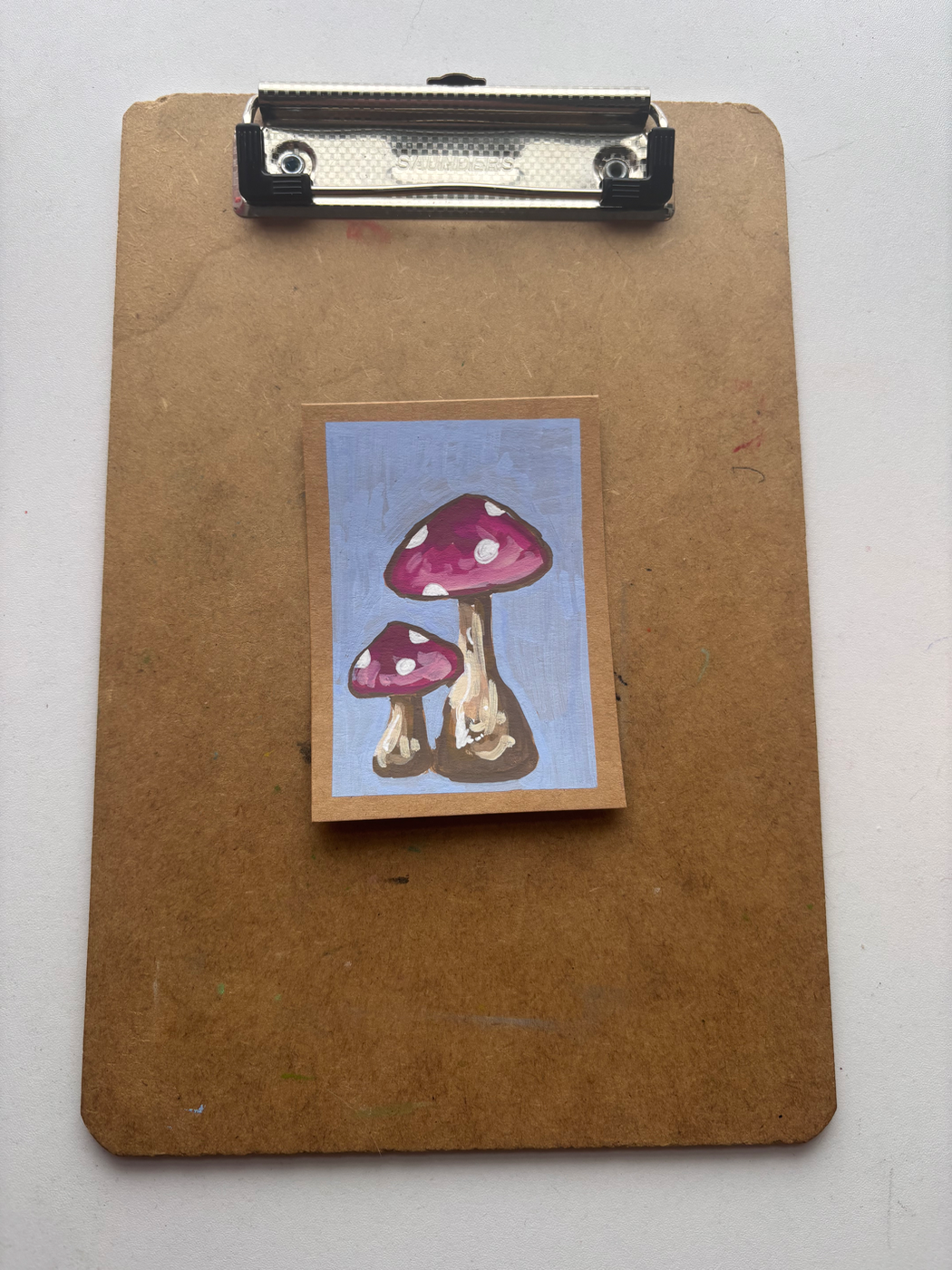 “Love Mushrooms” aceo art card