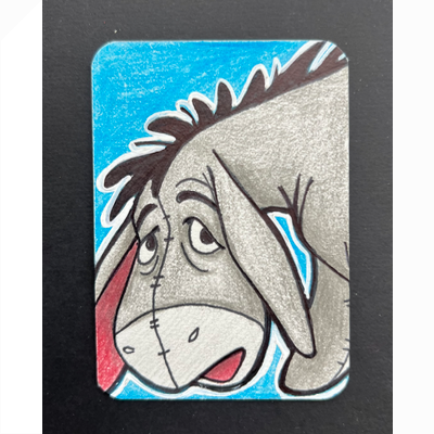 Eeyore aceo art card thumbnail 2