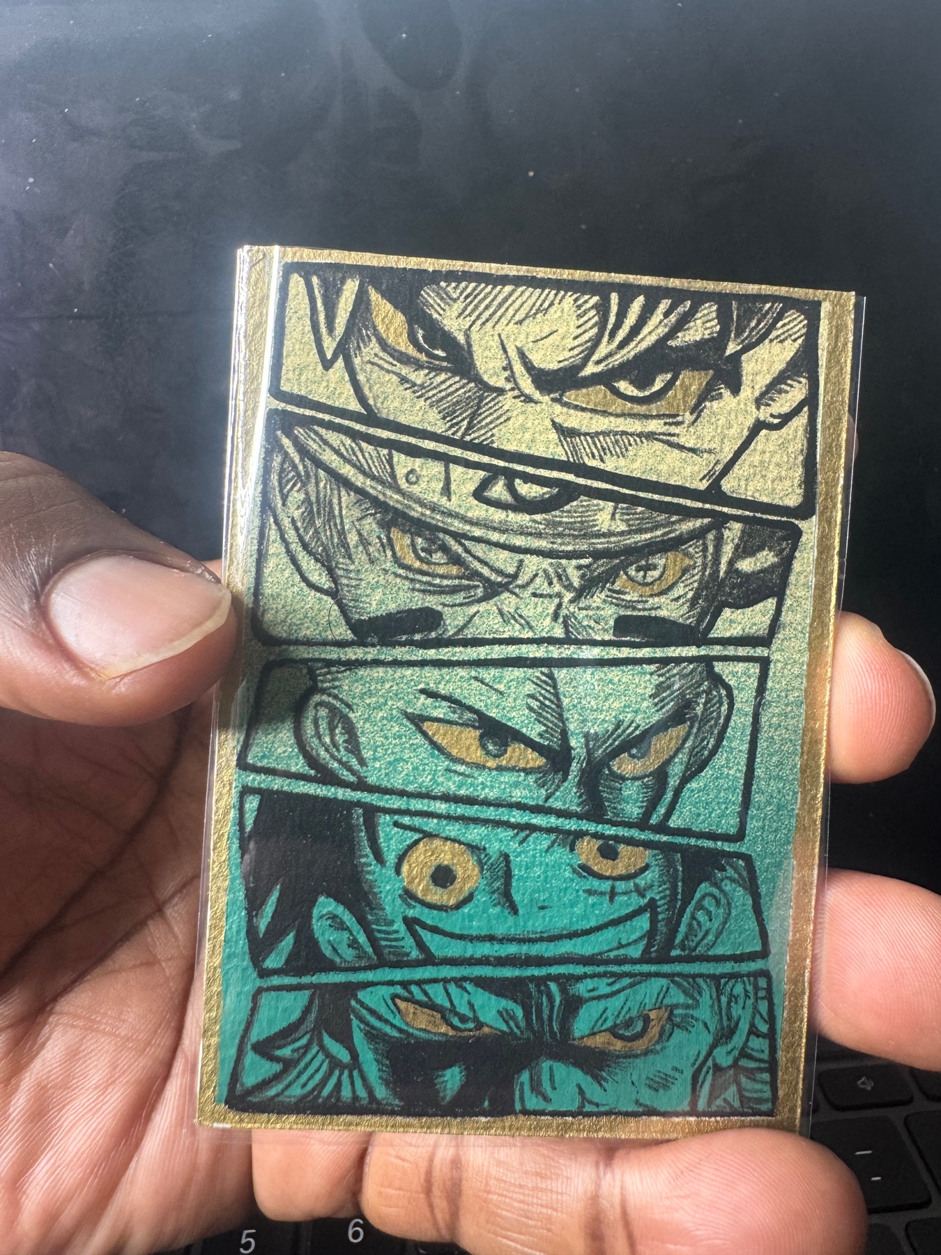 “Golden Eyes” Original Hand painted ACEO aceo art card