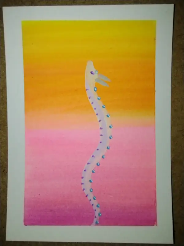 Sunset Serpent aceo art card