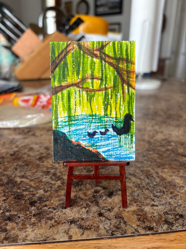 Pond fun! aceo art card
