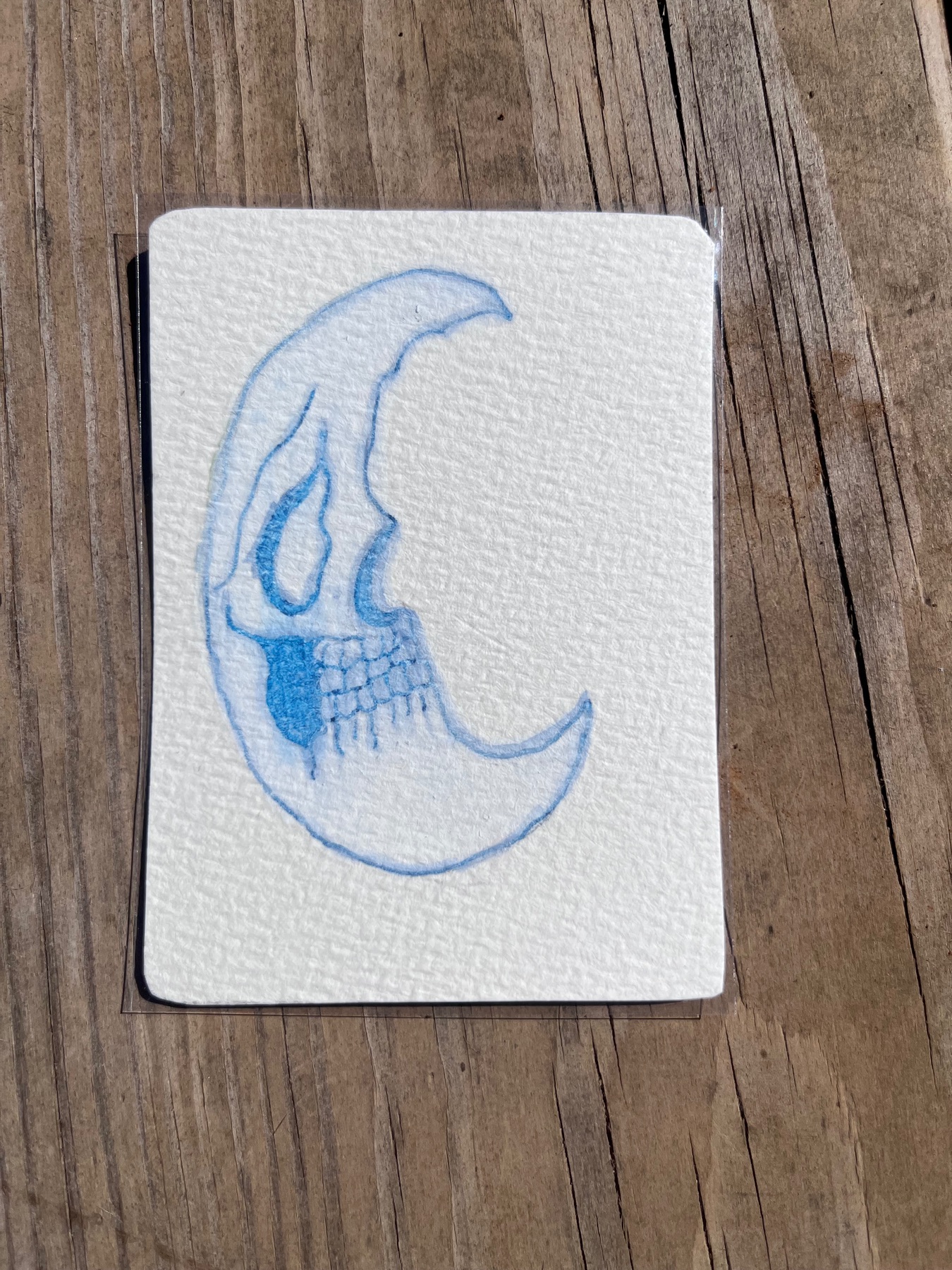 Ghost Moon aceo art card