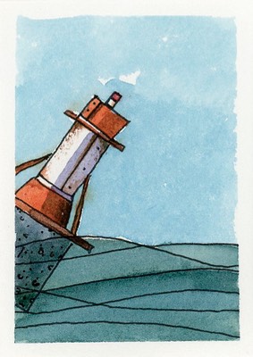Buoy 58 aceo art card thumbnail 1