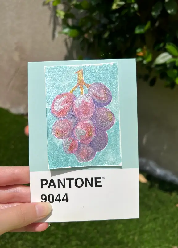Shimmery Grapes aceo art card