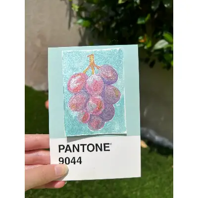 Shimmery Grapes aceo art card thumbnail 1