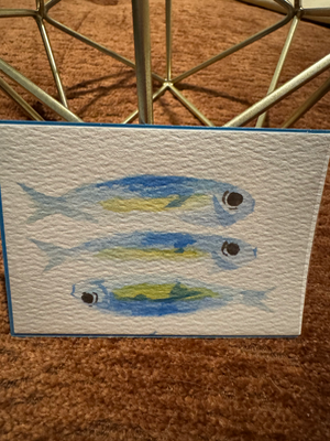 Three Sardines aceo art card thumbnail 2