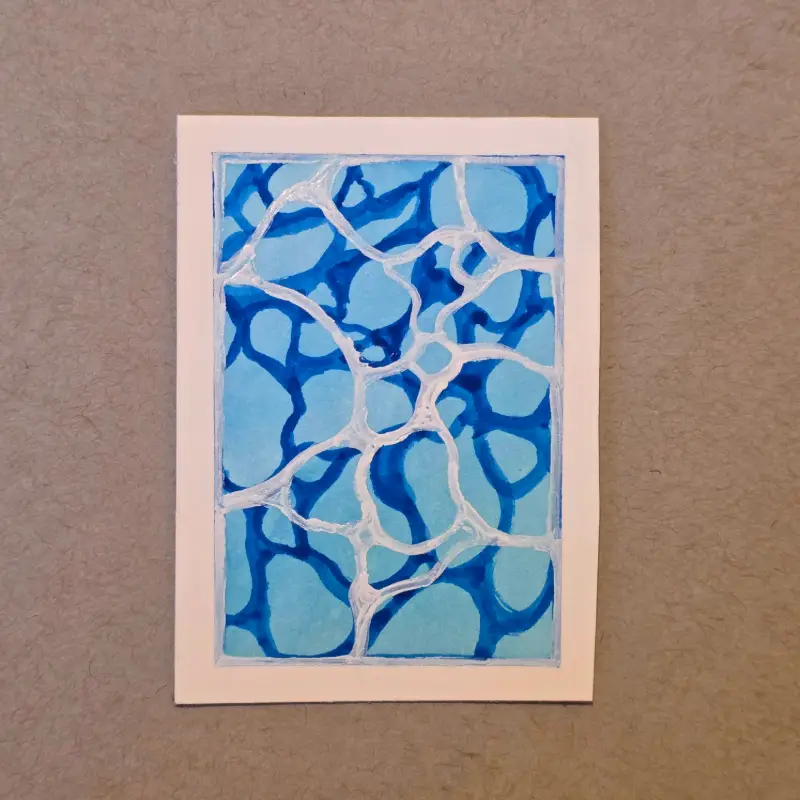 morning - A Day at the Pool mini series aceo art card