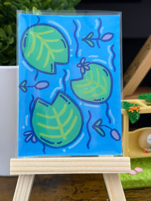Lily Pond aceo art card