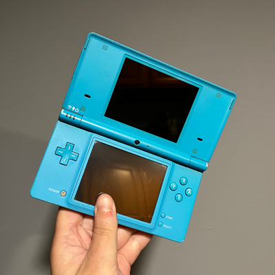 original aceo monika’s dsi nintendo handheld video game tech aqua turquoise nostalgic aceo art card thumbnail 4