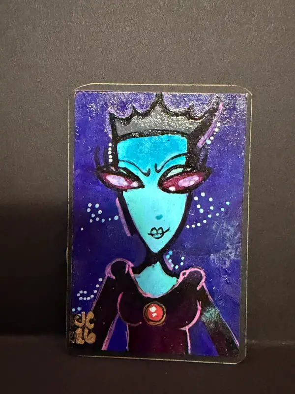 Queen aceo art card