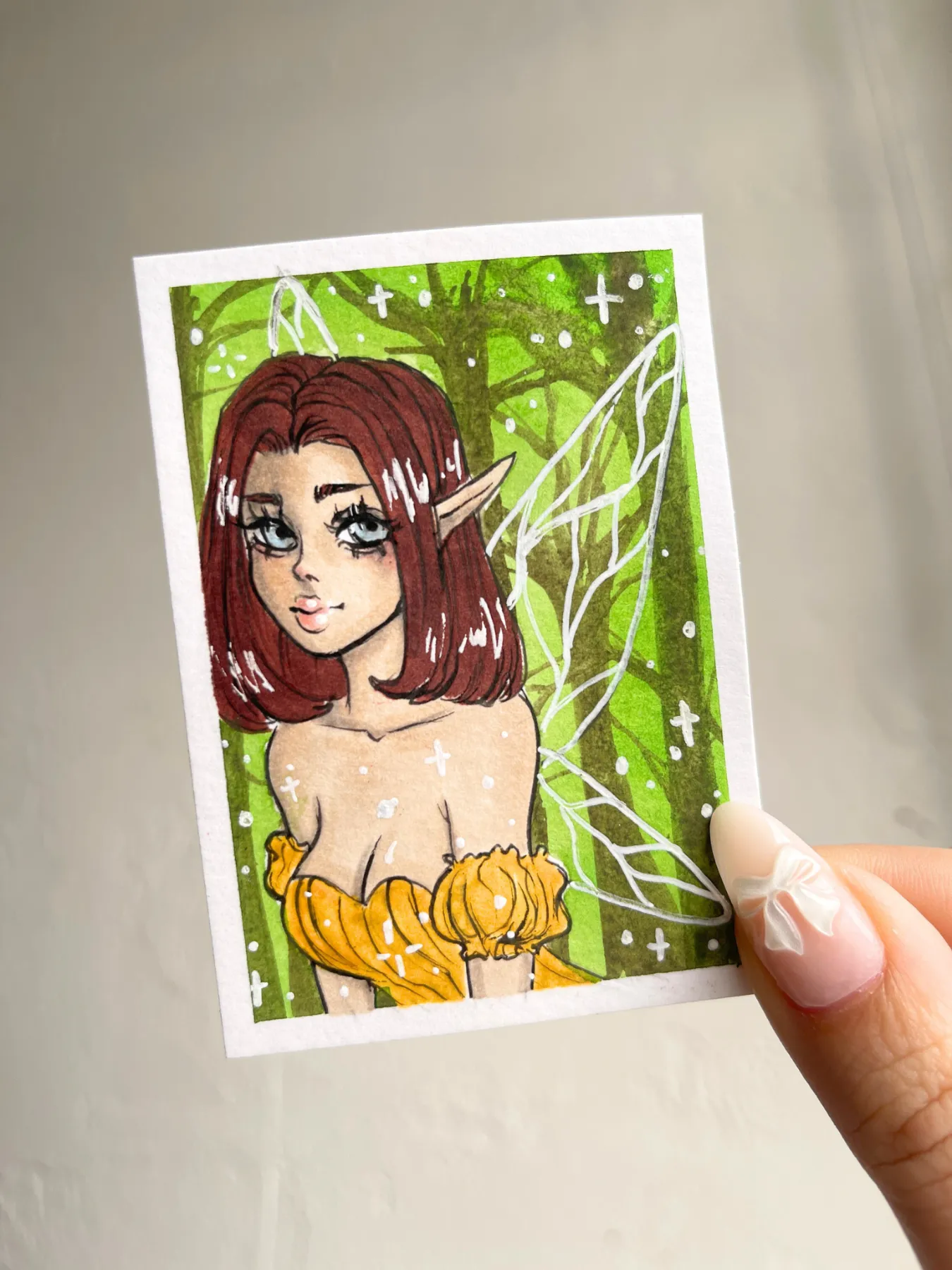 Pretty Fairy aceo art card