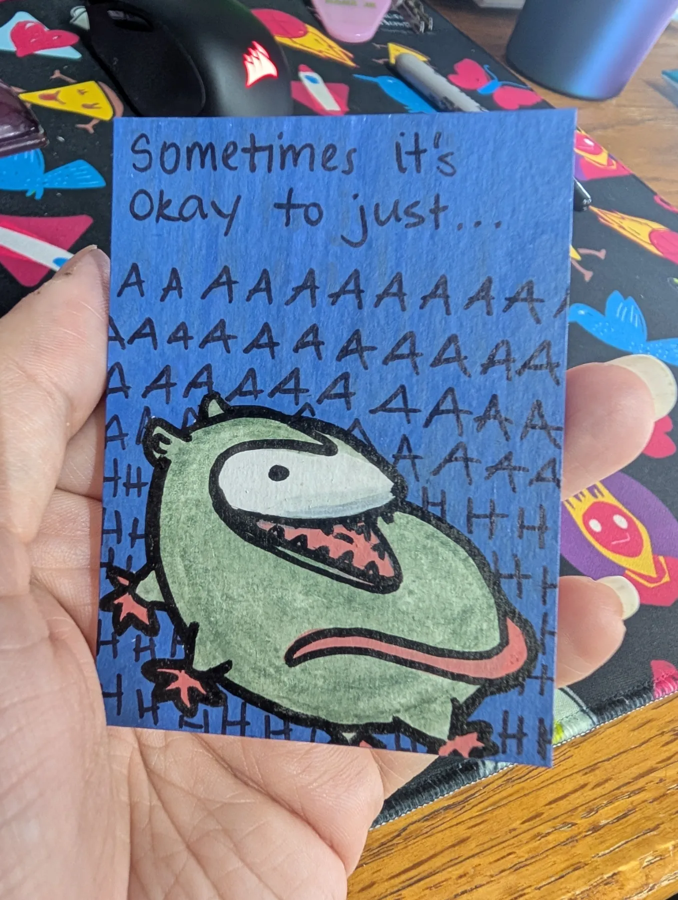 He Screm aceo art card