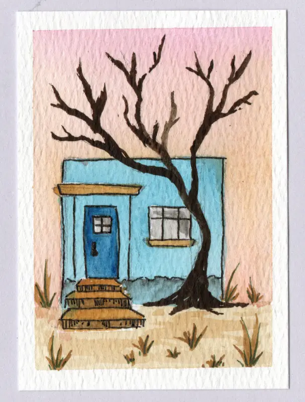 Casita aceo art card