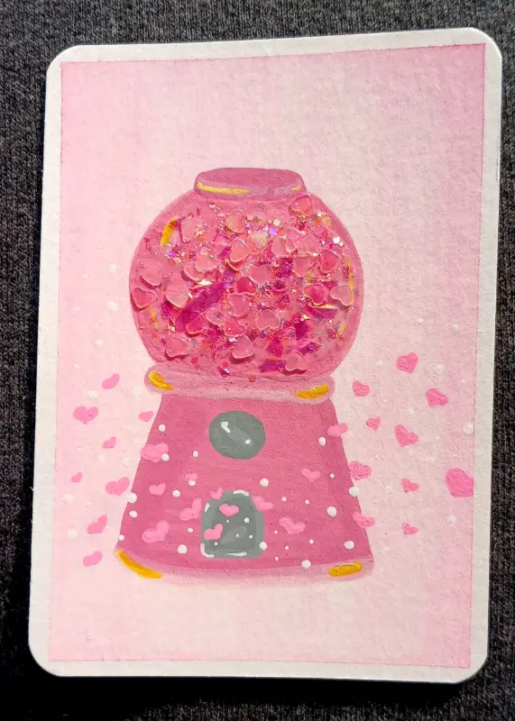 Pink Candy Surprise aceo art card