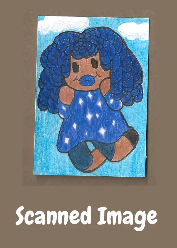 Blue Sparkol Doll Series #1 aceo art card