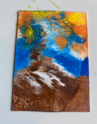 Abstract Art Set aceo art card thumbnail 3