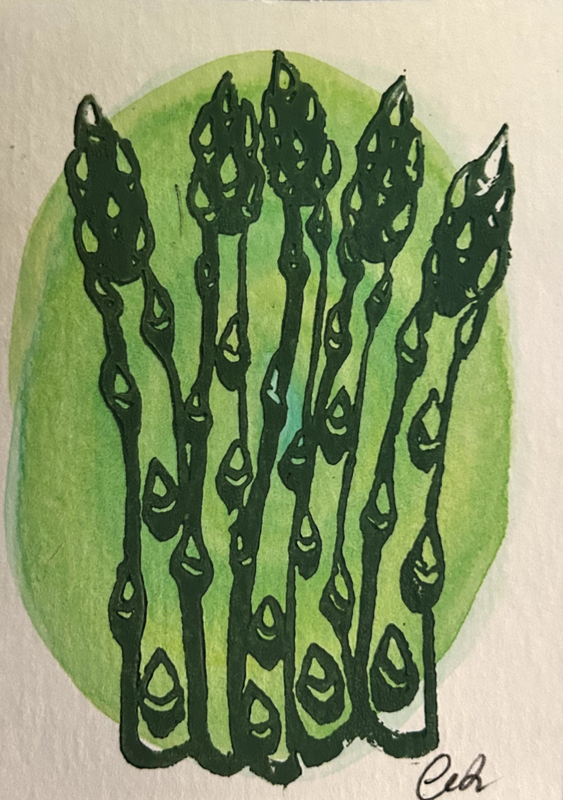 Asparagus 11 aceo art card