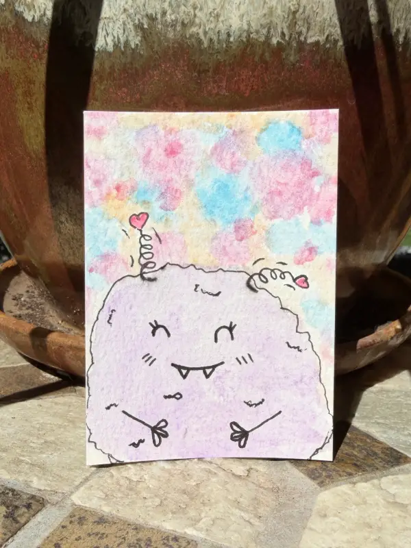 Fuzz Nugget aceo art card