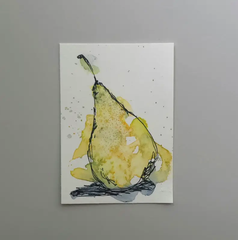 Pear 1 aceo art card